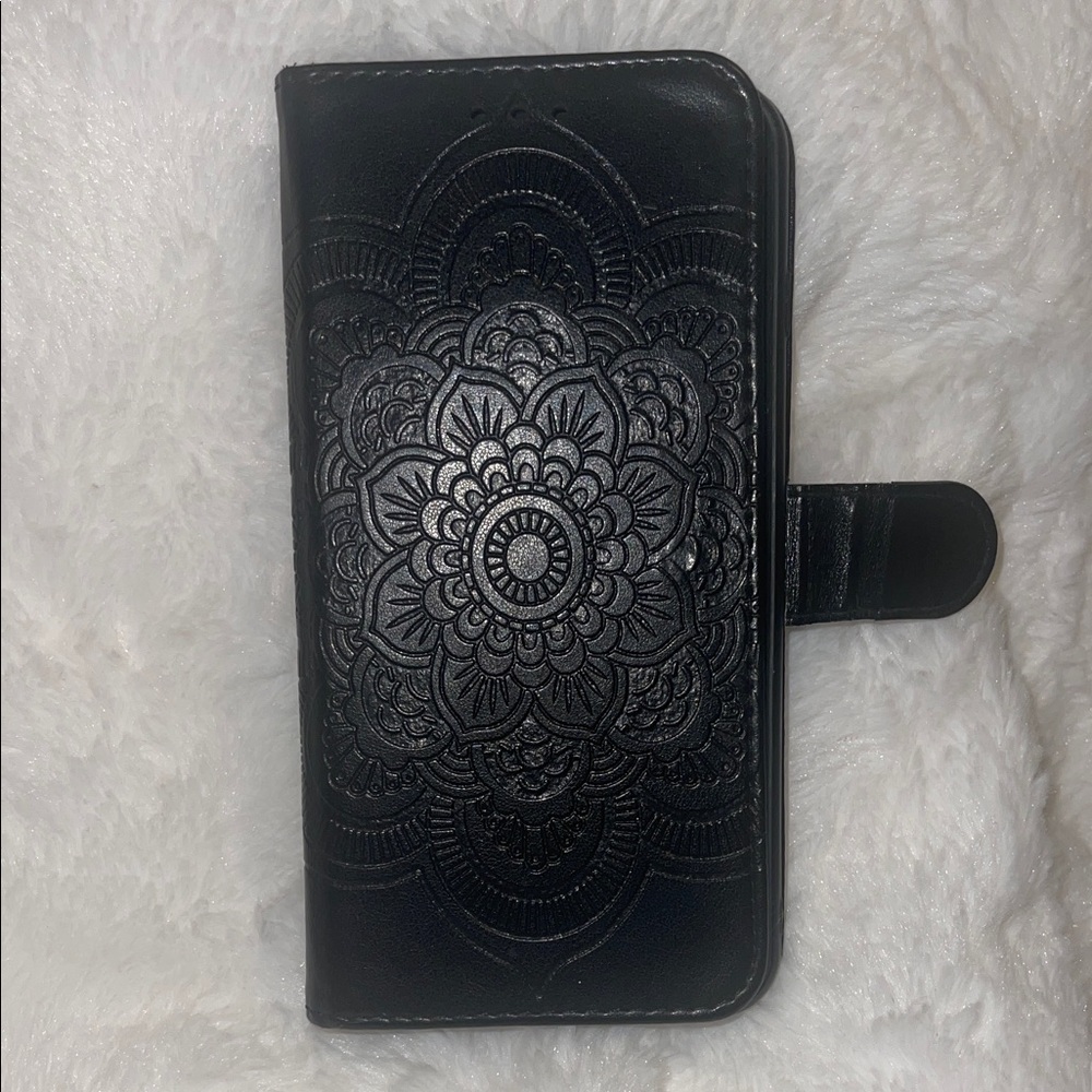Elegant Black I Phone 12 Pro Max Wallet Case